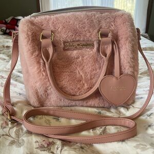 Juicy Couture Blush Faux Fur Crossbody Bag